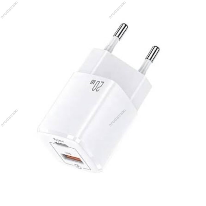 Мережевий зарядний пристрій USAMS T37 US-CC128 Super Si Fast charger 20W White